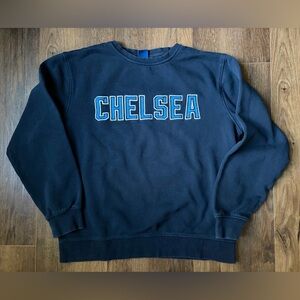 Chelsea Football Club Navy Blue Crew neck pullover sweatshirt soccer